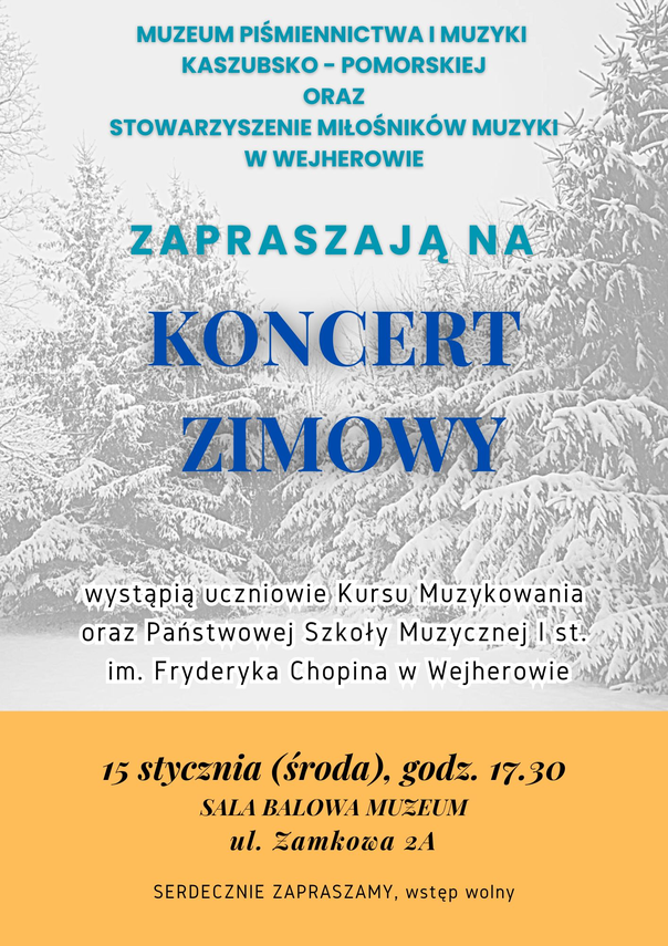 Zdjęcie do newsa Zimowy Koncert Młodych Talentów w Muzeum 