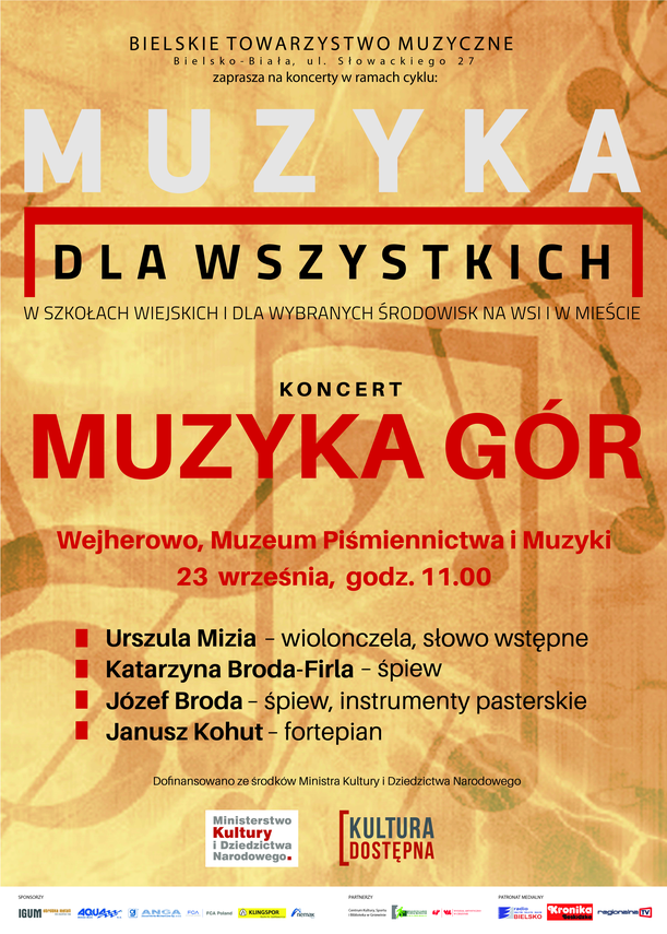 Zdjęcie do newsa Muzyka gór w Muzeum! Zapraszamy!