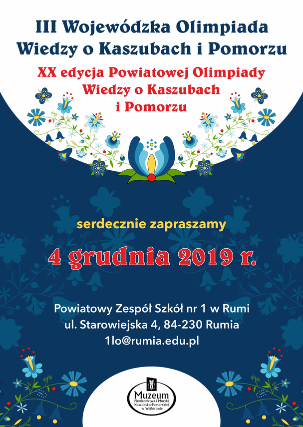 Zdjęcie do newsa XX Powiatowa Olimpiada Wiedzy o Kaszubach i Pomorzu. Zapraszamy