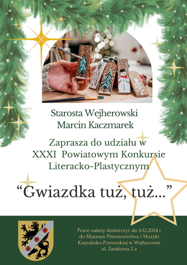 Zdjęcie do newsa XXXI POWIATOWY KONKURS LITERACKO-PLASTYCZNY „GWIAZDKA TUŻ, TUŻ…”